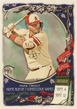 2023 Topps Allen & Ginter Spotless Spans Mike Trout