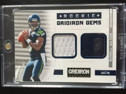 2012 Donruss Gridiron Rookie Gridiron Gems Jerseys Combos #320 Russell Wilson/249