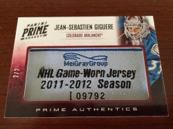 2012 Panini Prime Jean-Sebastien Giguere Prime Authentics 
