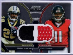 2011 Bowman Sterling Julio Jones / Mark Ingram Dual Jersey Refractors