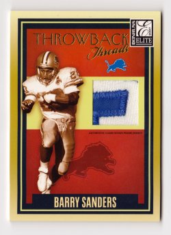 2007 Donruss Elite Barry Sanders ThrowBack Threads Game Used