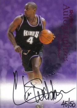 1999-00 Skybox Premium Autographics Century Marks Chris Webber #ed 45/50