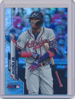 2021 Topps Heritage Chrome Purple Refractor 299 Ronald Acuna Jr