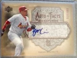 2006 Upper Deck artifacts auto-facts yadier molina