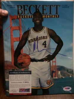 1993 Beckett Chris Webber AUTO November 93 PSA/DNA