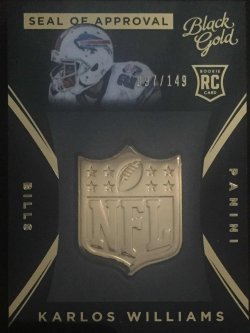 2015 Panini Black Gold Karlos Williams Seal of Approval 097/149 RC