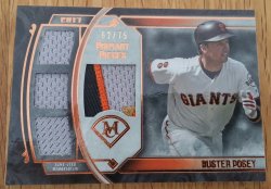 2017 Topps Museum Primary Pieces Quad Relic Buster Posey - G.U. Jerseys -  # 62/75