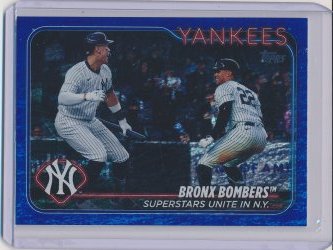    Aaron Judge and Juan Soto 2024 Topps Update Blue Holofoil /999