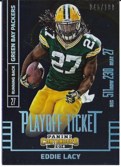 2014 Panini Contenders Playoff Ticket Parallel Eddie Lacy