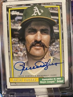 2022 Topps archives 92 mlb debut auto rollie fingers