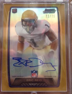 2013 Bowman Chrome Eric Reid Gold Ref. Auto