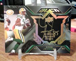 2009 Upper Deck Black Biography Plaque Signatures Greg Jennings