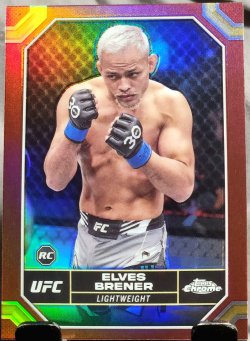 2024 Topps Chrome UFC Elves Brener Rookie Magenta Refractors