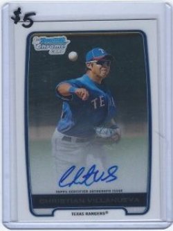 2012 Bowman Chrome  Christian Villanueva auto