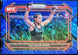 2023 Panini Prizm UFC Julianna Pena Prizms Blue Shimmer FOTL