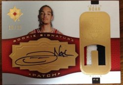2007 Upper Deck Ultimate Collection Joakim Noah Rookie Auto Patch /25