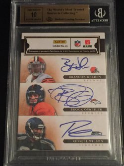 2012 Panini Prime Signatures Pen Pals #15 Andrew Luck/Brandon Weeden/Brock Osweiler/Robert Griffin III/Russell Wilson/Ryan Tannehill