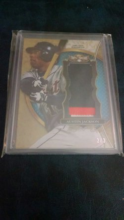 2013 Topps triple threads Austin Jackson patch