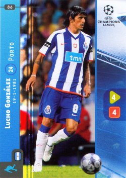 2008-2009 Panini UEFA Champions League Trading Cards Game 2008-2009 Lucho Gonzalez