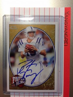 2008 Upper Deck Football heroes  Peyton Manning auto 8/25