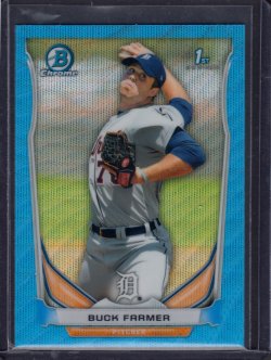 2014 Bowman Chrome Buck Farmer Blue Wave Refractor
