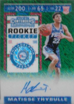2019-20 Panini Contenders Optic Rookie Ticket Variation Green Shimmer Matisse Thybulle