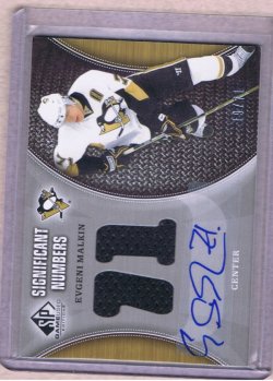 9 Upper Deck SP Game Used Evgeni Malkin Significant Numbers