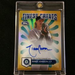 2014 Topps Finest Greats Gold Refractor Autograph Randy Johnson
