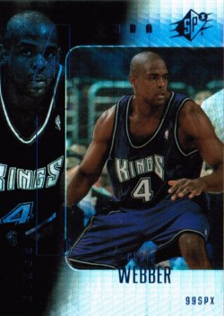 1999-00 Upper Deck SPx Radiance Chris Webber #ed 6/100