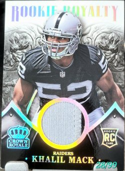 2014 Panini Crown Royale Khalil Mack Rookie Royalty Materials Prime Parallel