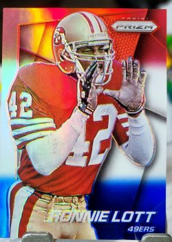 2014 Panini Prizm Ronnie Lott Red/White/Blue Prizms