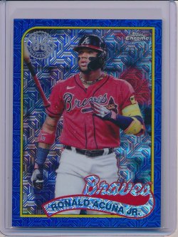    Ronald Acuna 2024 Topps 1989 Topps Silver Pack Chrome Blue Refractor (Series 2) /150