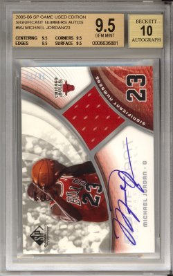 2005-06 Upper Deck SP Game Used Edition Significant Numbers Autos #MJ Michael Jordan