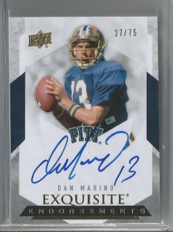 2012 Upper Deck Exquisite Dan Marino Endorsments Auto