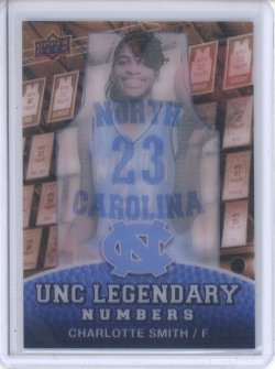 2010-11 Upper Deck North Carolina Charlotte Smith Legendary Numbers