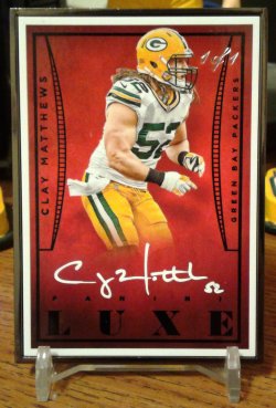 2015 Panini Luxe Black Frame Clay Matthews