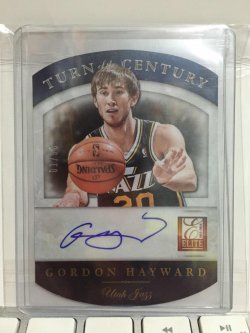 2014 Panini Elite Gordon Hayward Turn of the Century Signatures