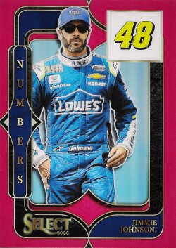 2025 Panini Select Racing Red Numbers Jimmie Johnson