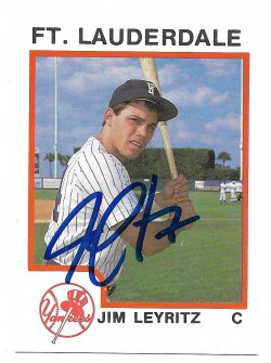 1987   ProCards/Ft Lauderdale TTM Jim Leyritz 2/13/26 PS $20