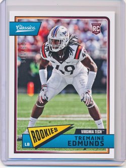    Tremaine Edmunds 2018 Classics Blue Back RC /175