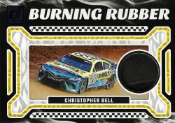 2024 Panini Donruss Racing Burning Rubber (blue foil) Christopher Bell