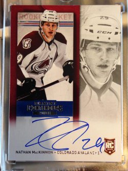 2013 Panini Panini Contenders Nathan MacKinnon sp rookie ticket auto #256