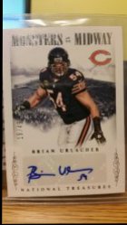 2014 Panini National treasures Brian urlacher monsters of the mideas auto 15/49