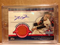 2013 Topps World Series Champs Madison Bumgarner Relic Auto