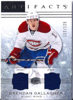 2014-15 Upper Deck Artifacts Dual Jersey Brendan Gallagher