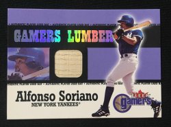 Alfonso Soriano 2001 Fleer Diamond Cuts Hat Material Card