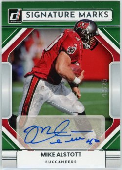 2022 Donruss Signature Marks Green Mike Alstott