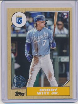    Bobby Witt Jr. 2022 Topps Update 1987 Topps RC