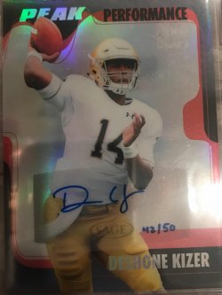 2017 Sage Hit Deshone Kizer Peak Performance Red PK-DK 42/50