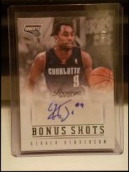 2013-14 Panini Prestige bonus shots green auto Gerald Henderson